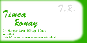 timea ronay business card